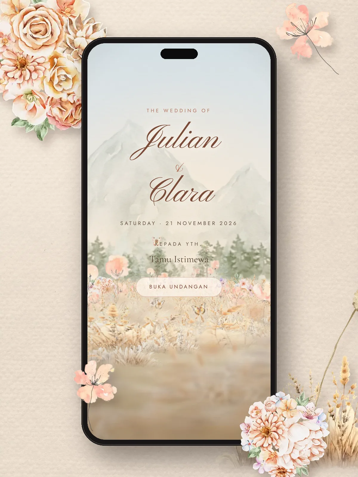 Cover undangan Blossom